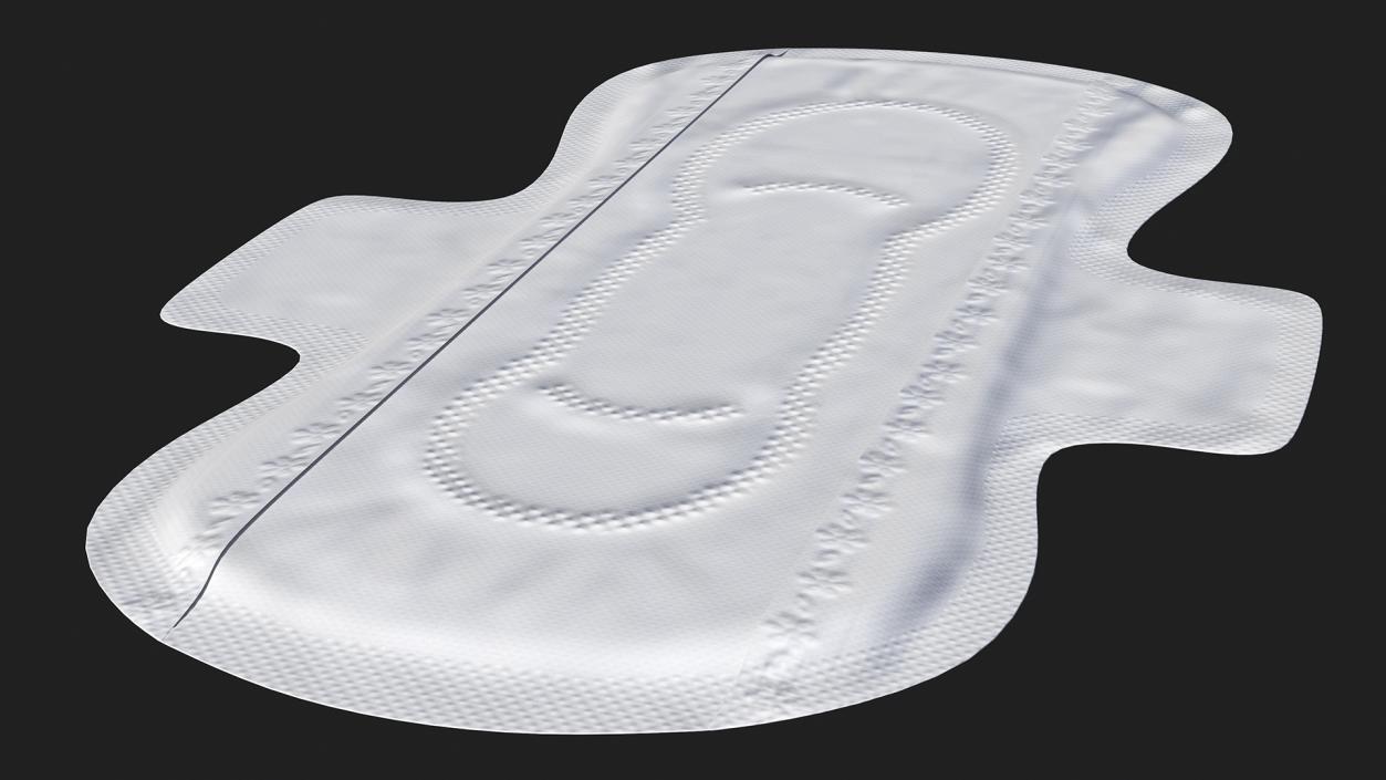 3D model Sanitary Napkin Pad with Wings