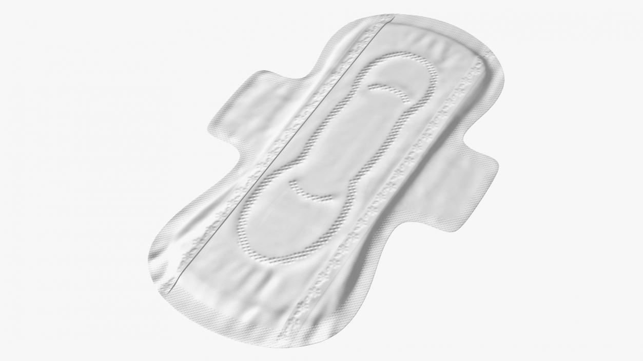 3D model Sanitary Napkin Pad with Wings