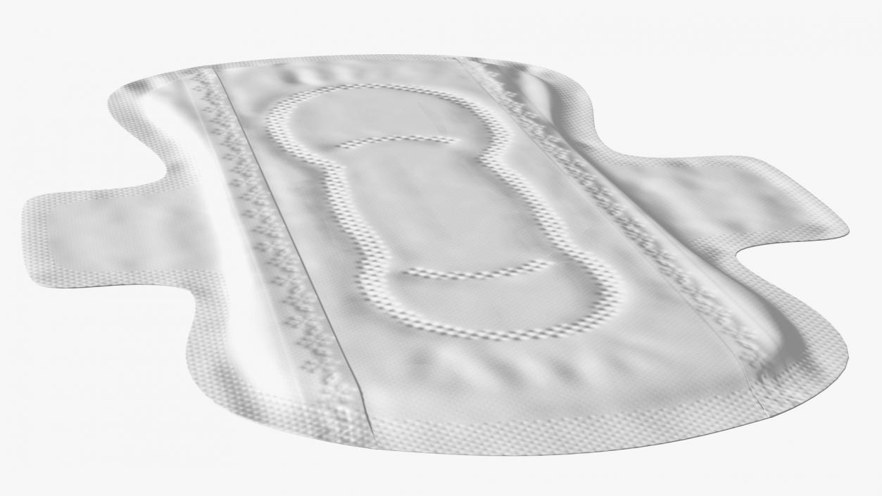 3D model Sanitary Napkin Pad with Wings