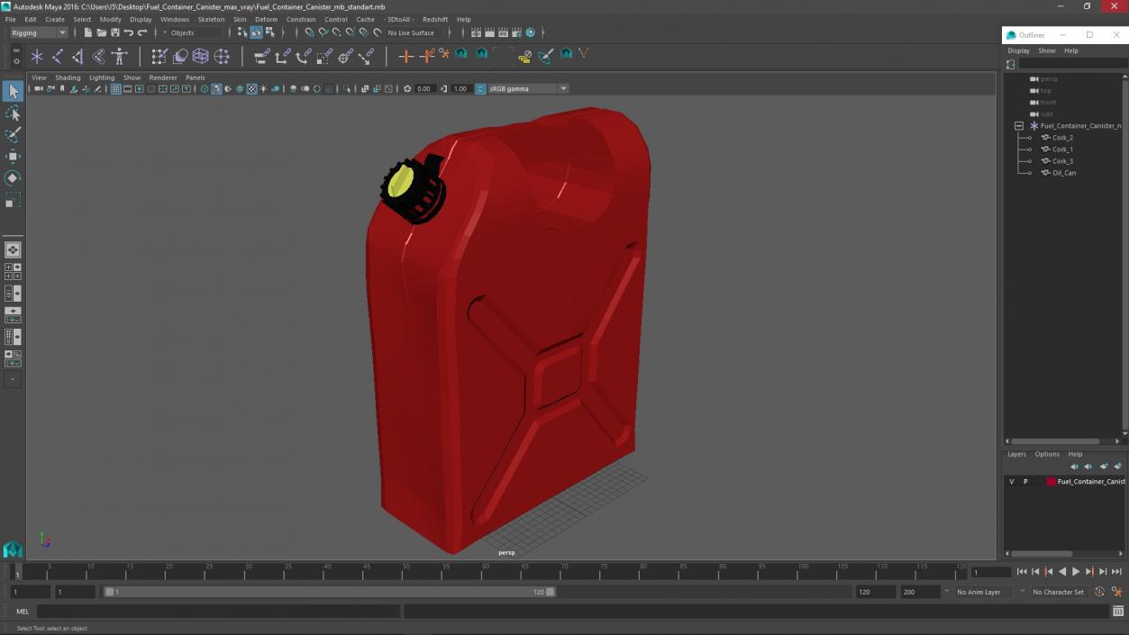 3D Fuel Container Canister model