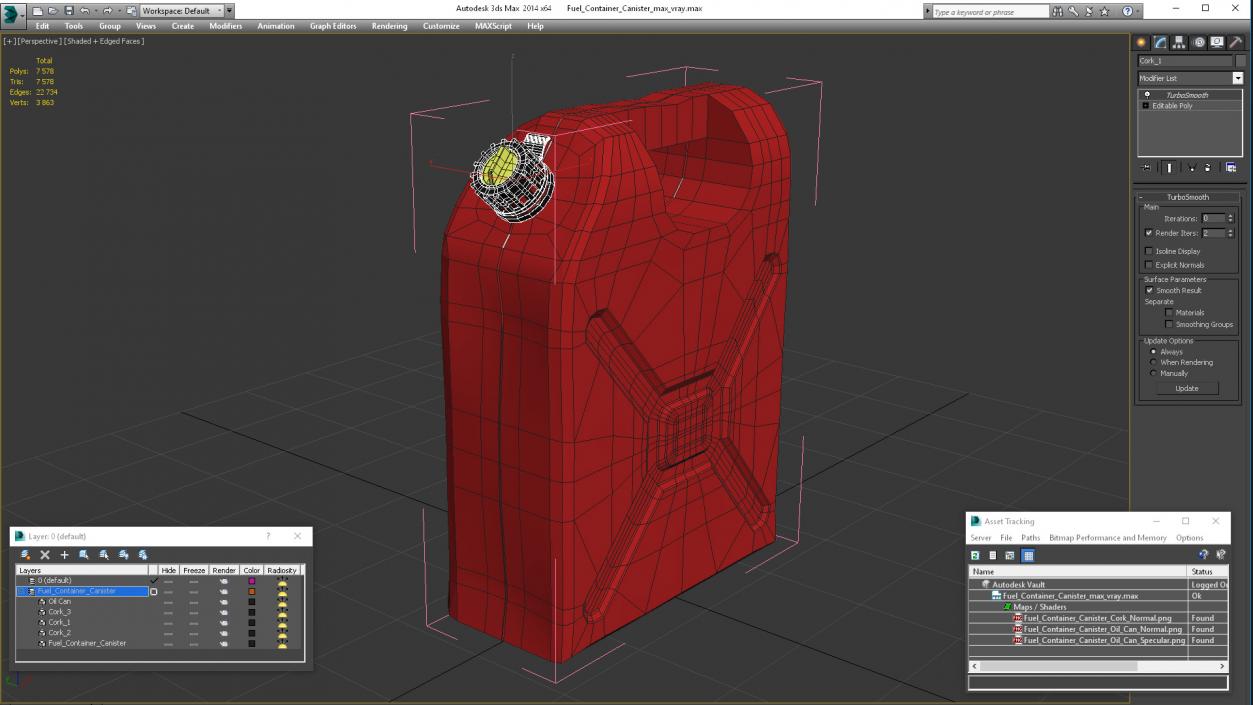 3D Fuel Container Canister model