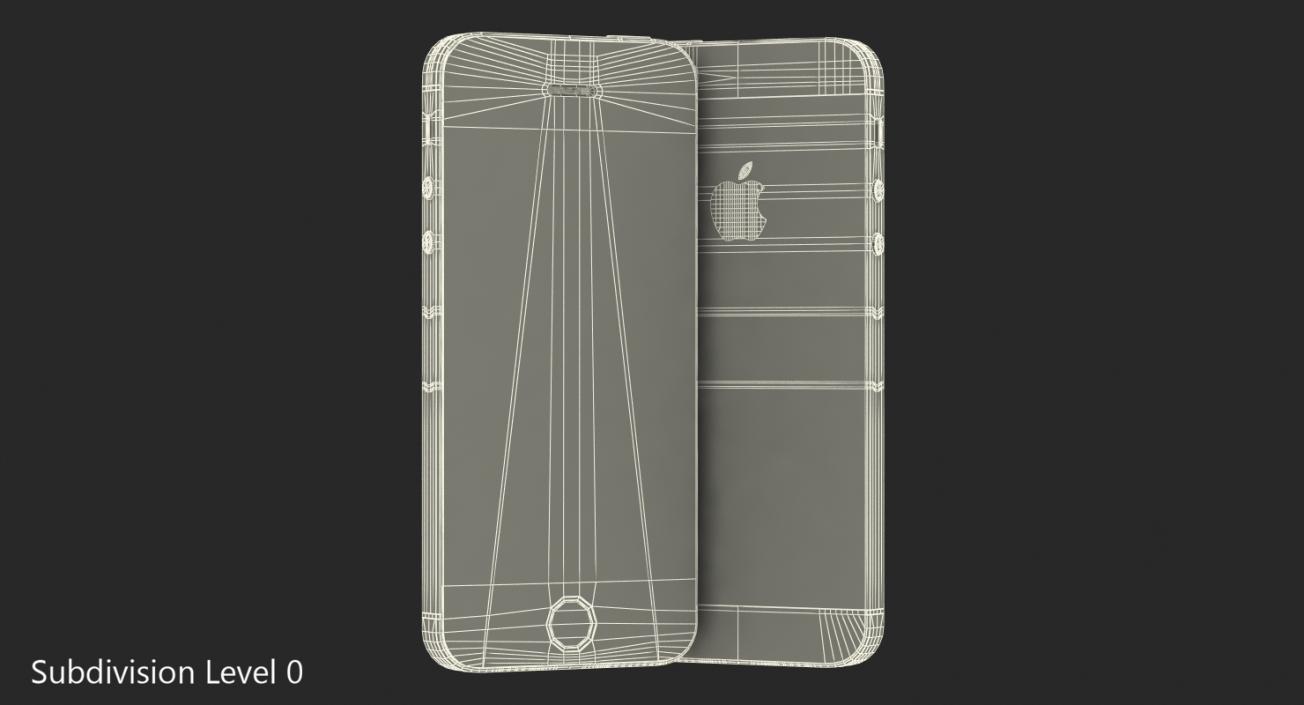 3D iPhone SE Silver