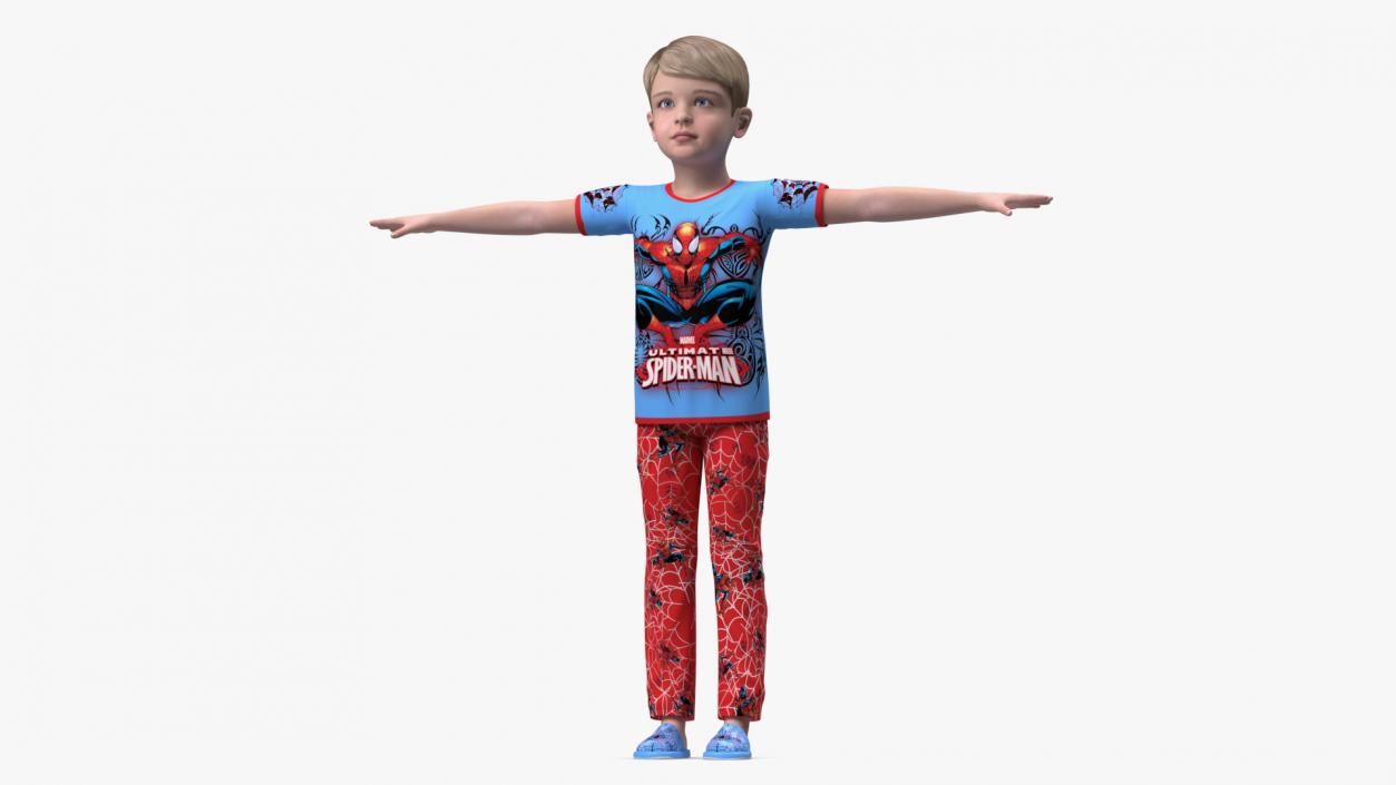 Child Boy Home Style Rigged 3D