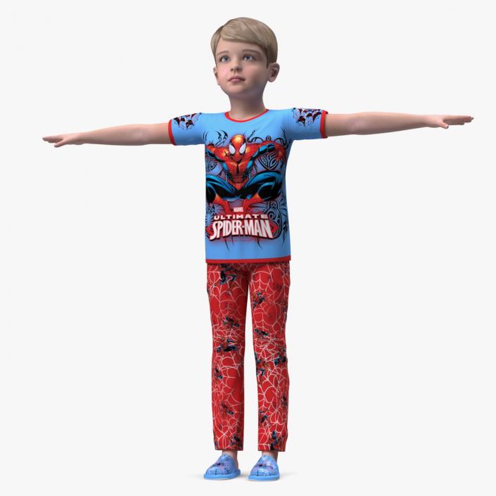 Child Boy Home Style Rigged 3D