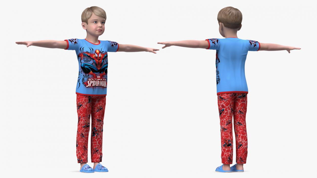 Child Boy Home Style Rigged 3D