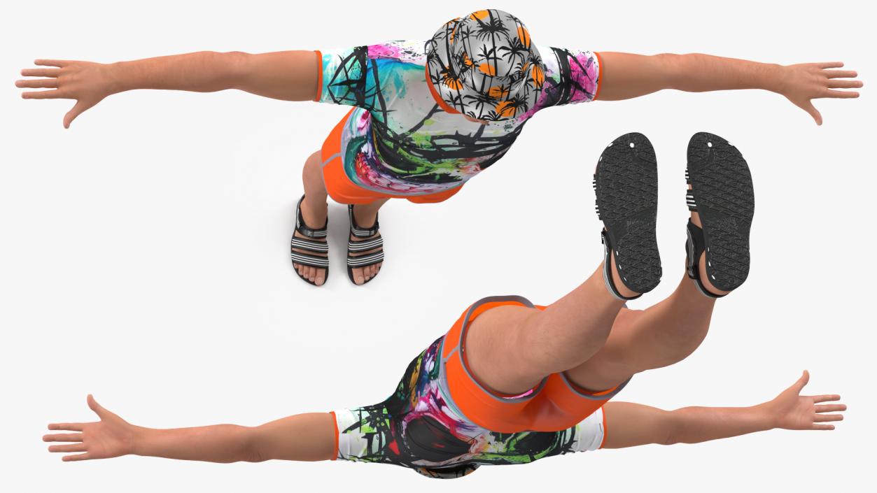 Teen Boy Swimwear T Pose 3D model