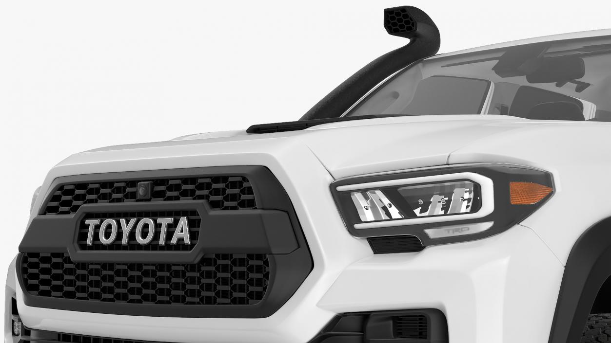 3D model Toyota Tacoma TRD Pro Super White 2021 Rigged