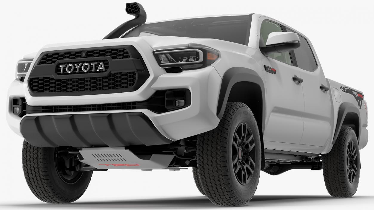 3D model Toyota Tacoma TRD Pro Super White 2021 Rigged