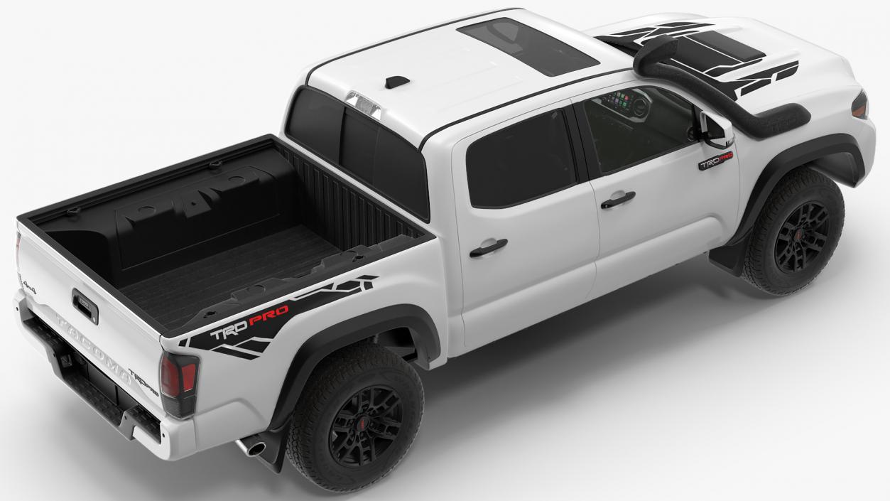 3D model Toyota Tacoma TRD Pro Super White 2021 Rigged