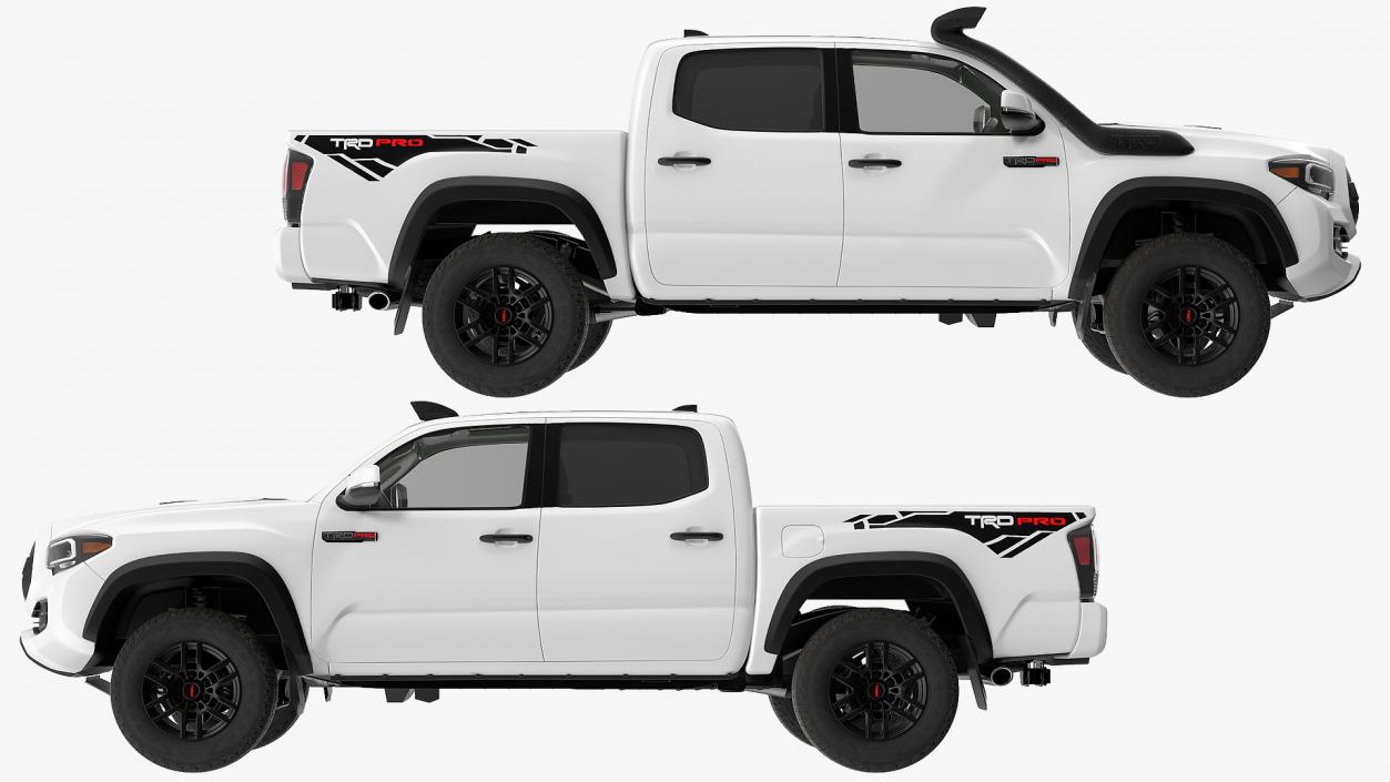 3D model Toyota Tacoma TRD Pro Super White 2021 Rigged