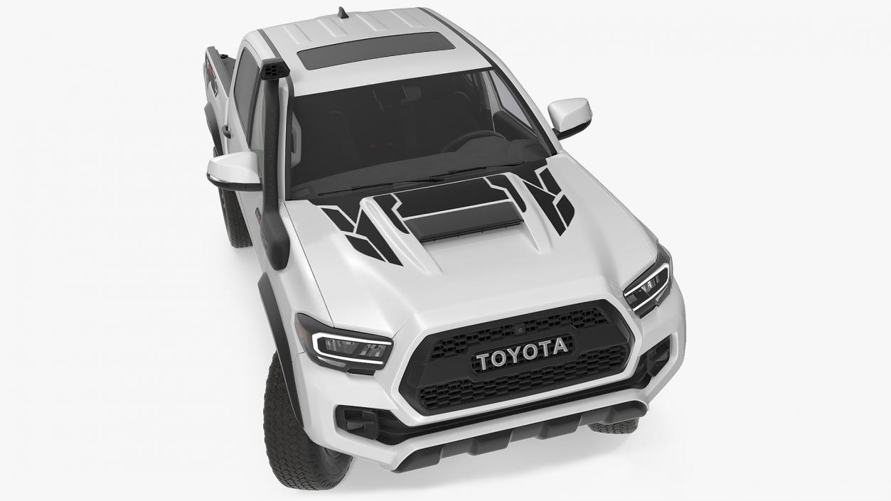 3D model Toyota Tacoma TRD Pro Super White 2021 Rigged