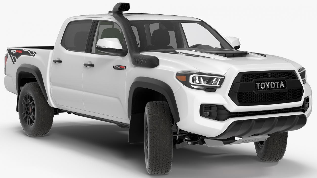 3D model Toyota Tacoma TRD Pro Super White 2021 Rigged