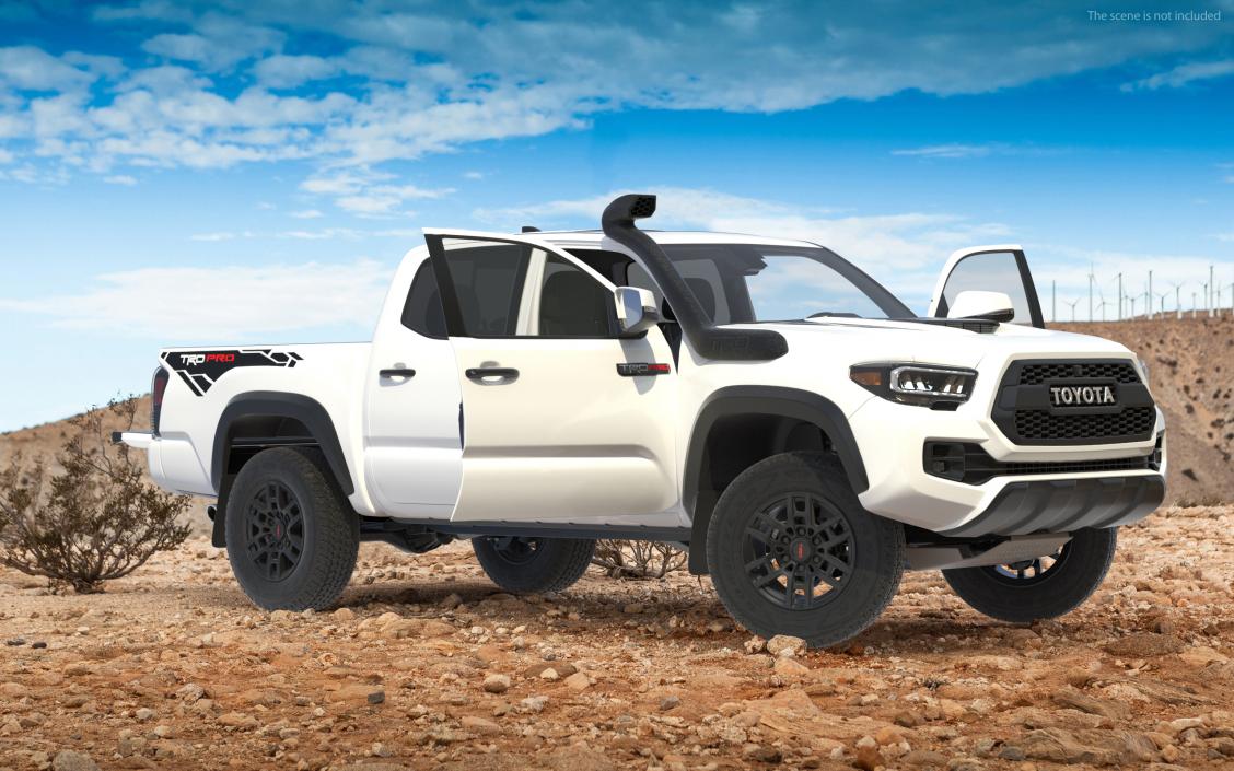 3D model Toyota Tacoma TRD Pro Super White 2021 Rigged