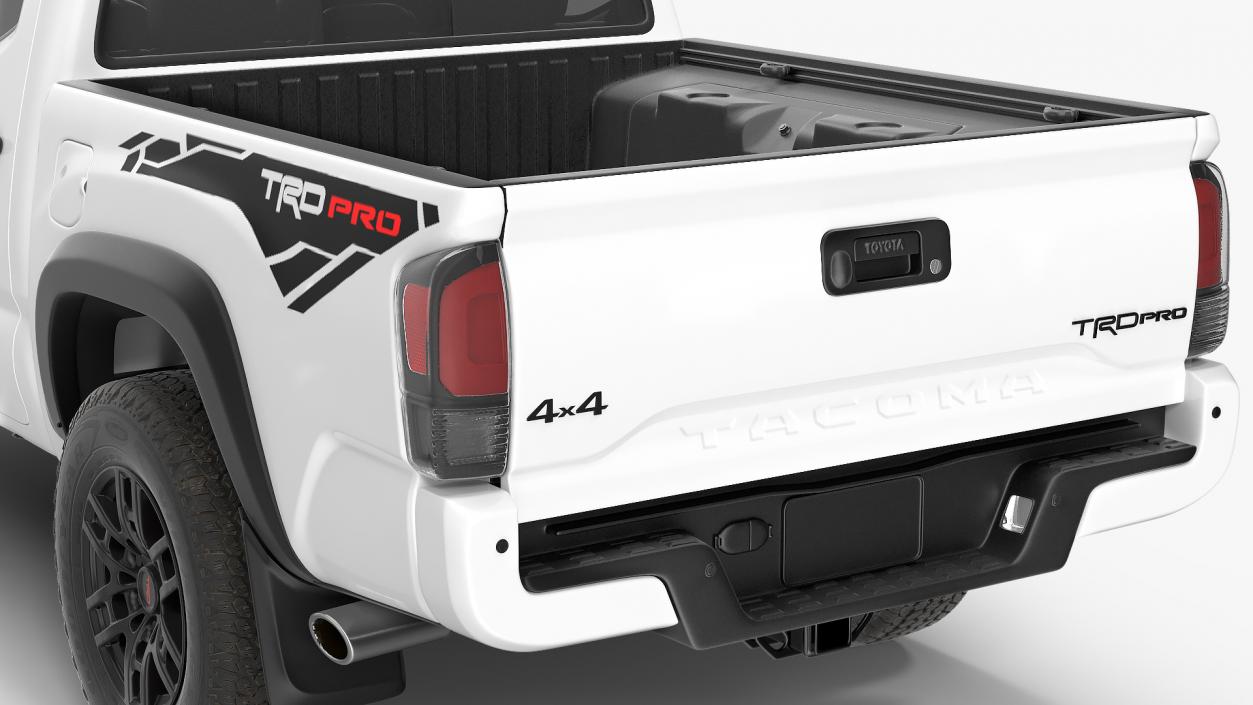 3D model Toyota Tacoma TRD Pro Super White 2021 Rigged