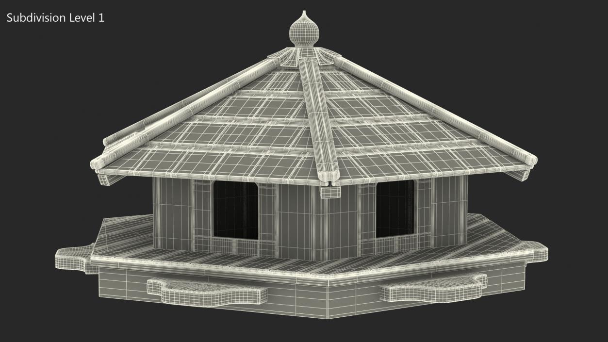 Duck House Floating Hexagonal 3D model