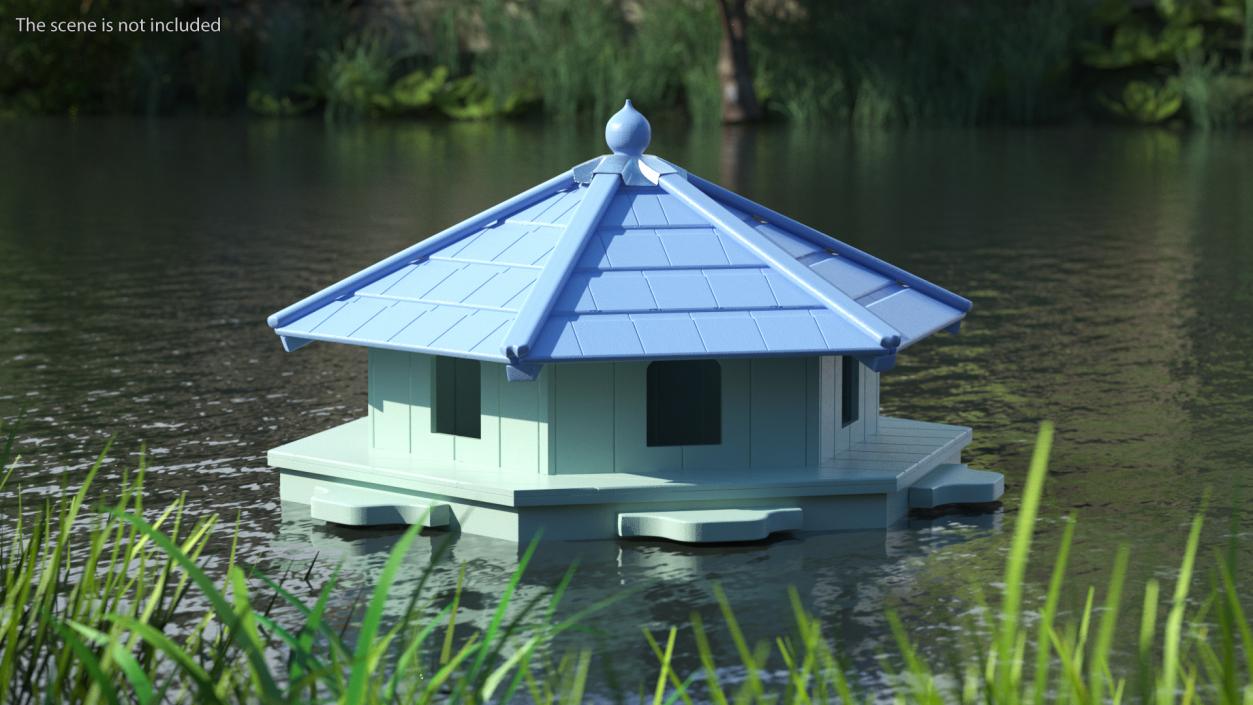 Duck House Floating Hexagonal 3D model