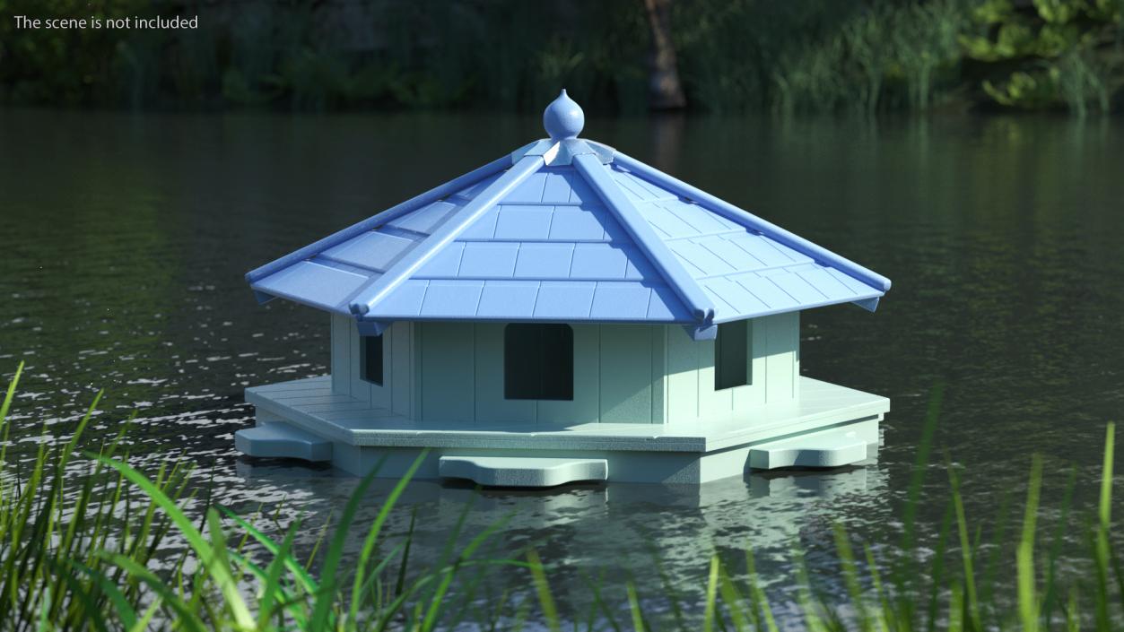 Duck House Floating Hexagonal 3D model