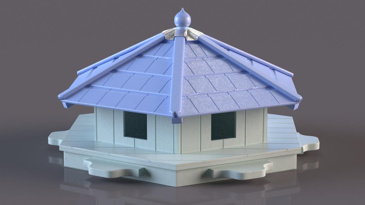 Duck House Floating Hexagonal 3D model