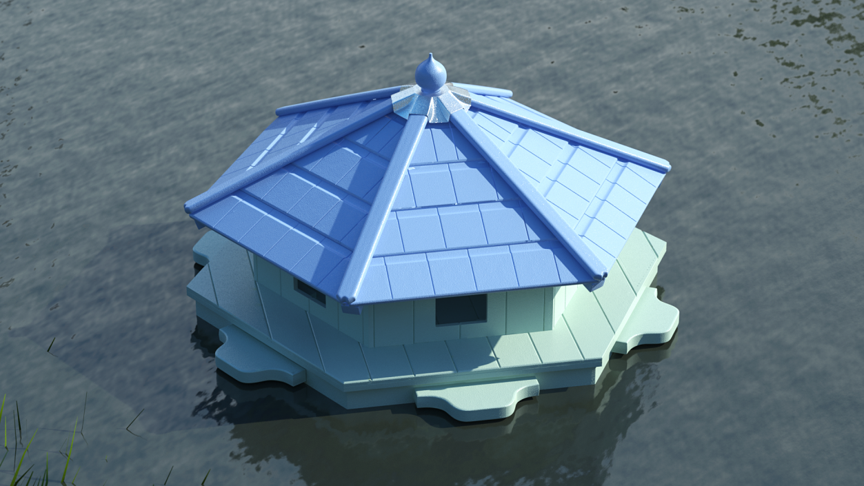 Duck House Floating Hexagonal 3D model