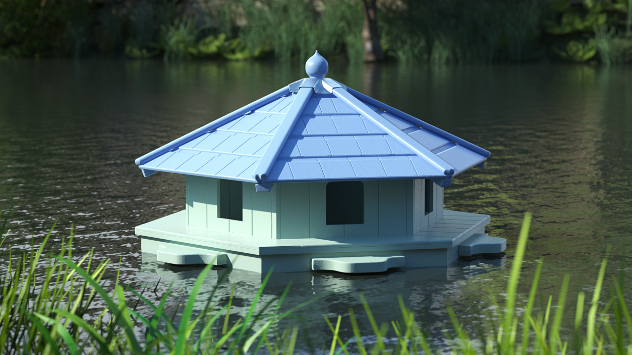 Duck House Floating Hexagonal 3D model