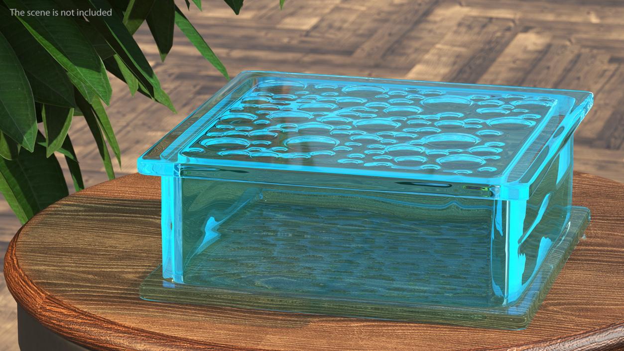 Blue Bubbles Glass Block 3D model