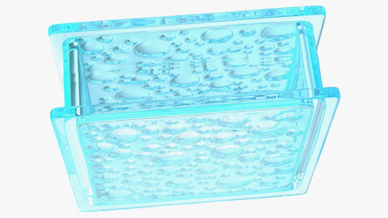 Blue Bubbles Glass Block 3D model