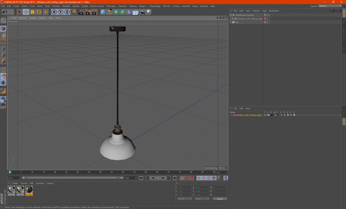 3D model Modern Loft Ceiling Light