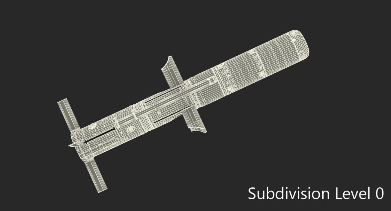 3D BGM 71F TOW Missile Rigged