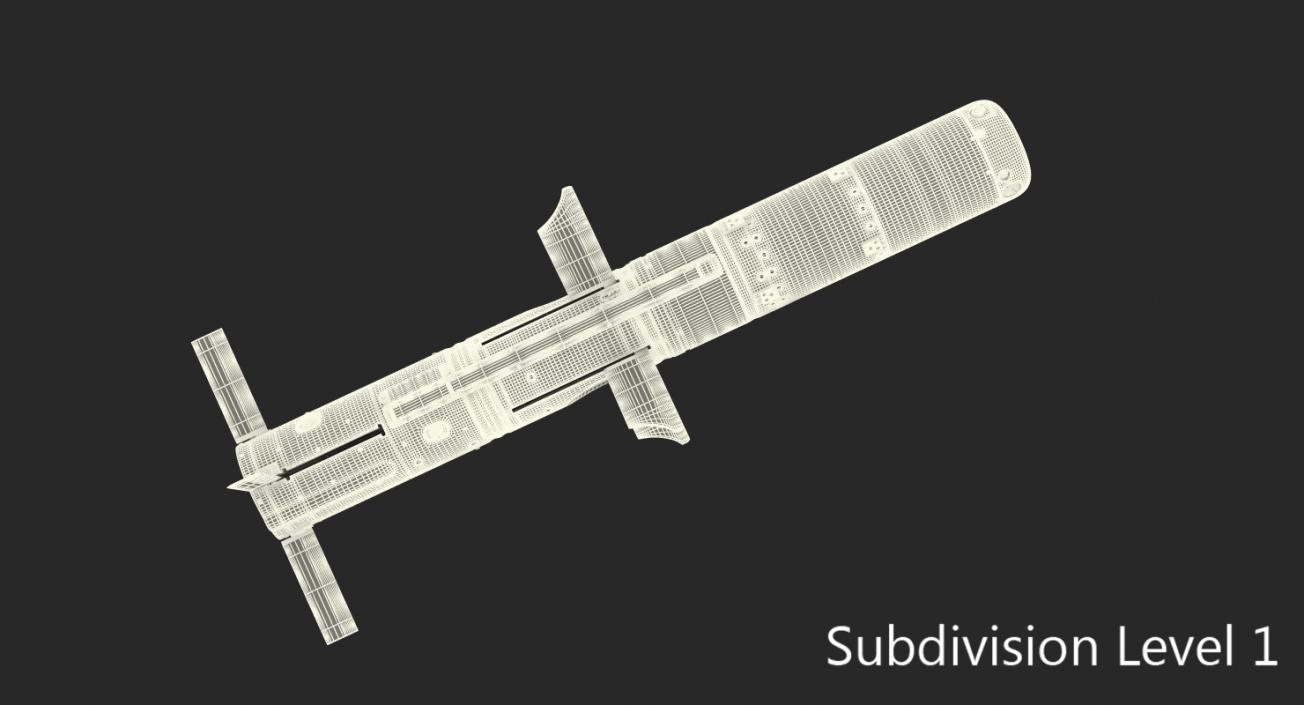 3D BGM 71F TOW Missile Rigged