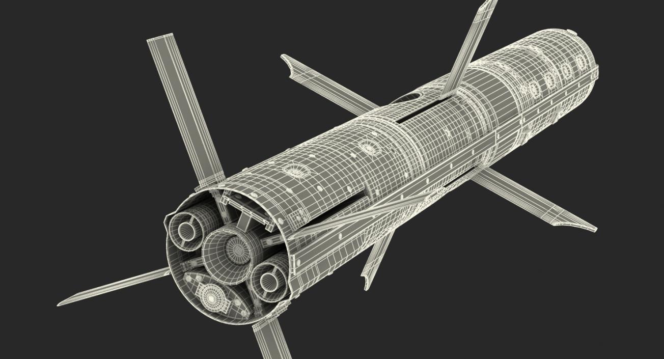 3D BGM 71F TOW Missile Rigged