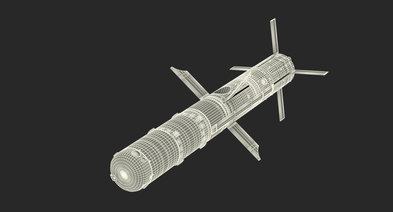 3D BGM 71F TOW Missile Rigged