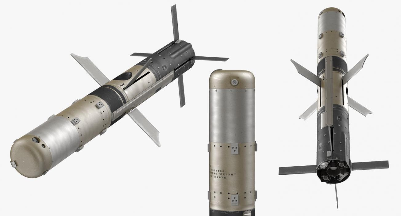 3D BGM 71F TOW Missile Rigged