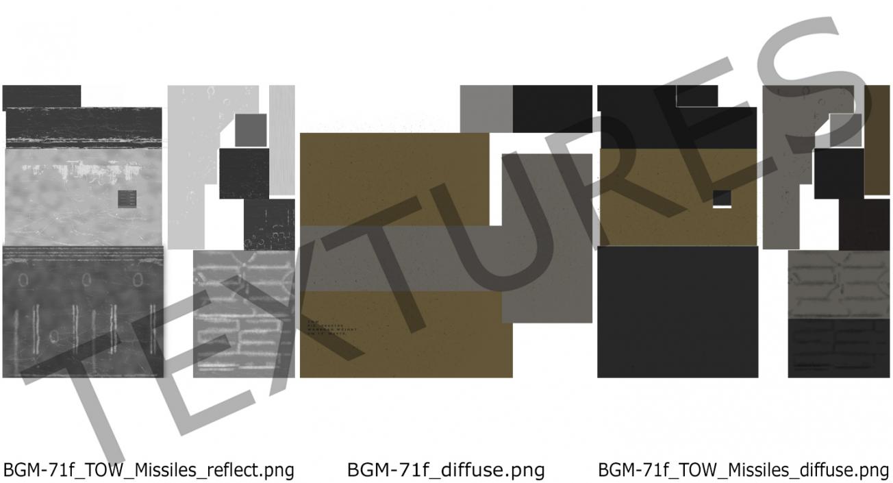 3D BGM 71F TOW Missile Rigged