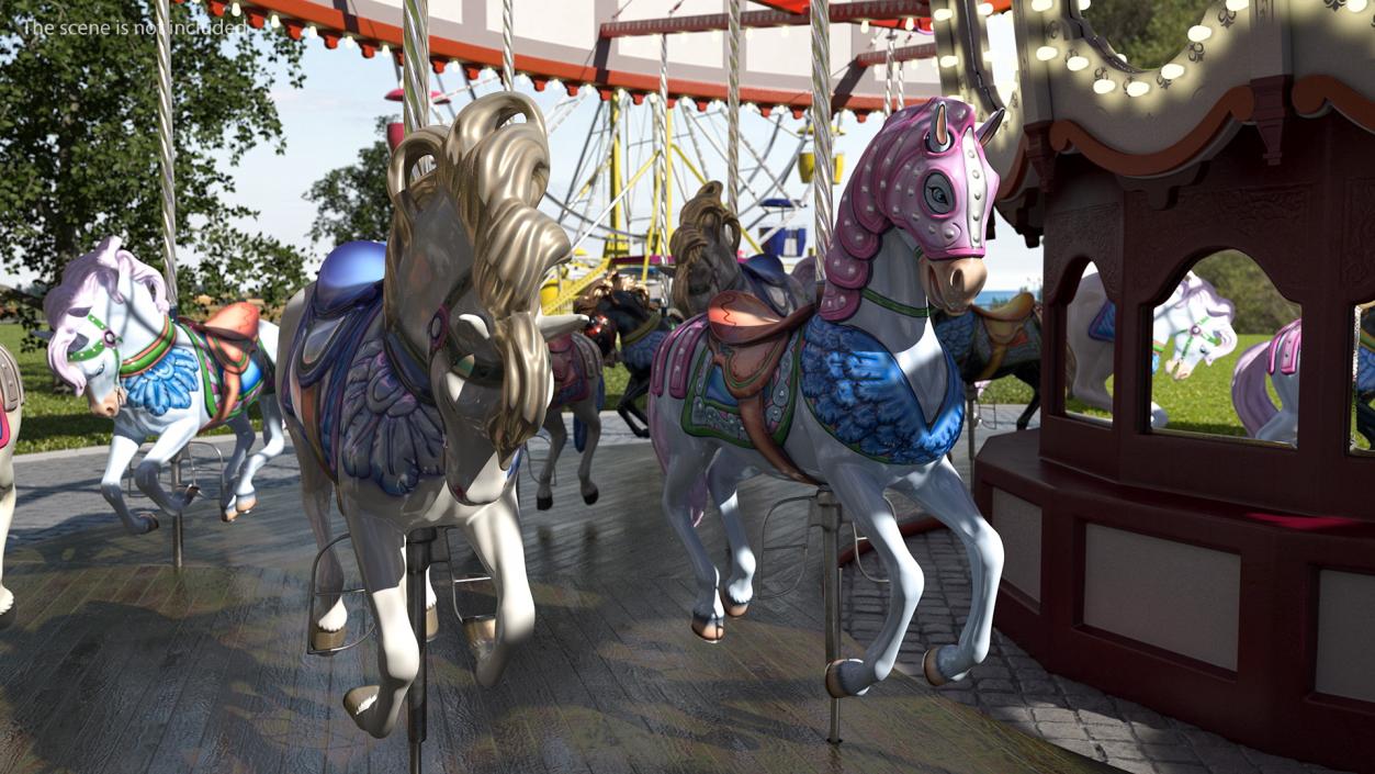 3D model Rigged Amusement Park Rides Collection 2