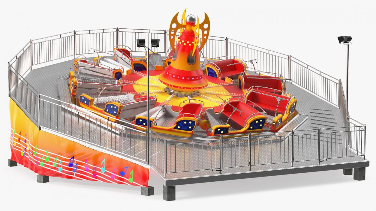 3D model Rigged Amusement Park Rides Collection 2