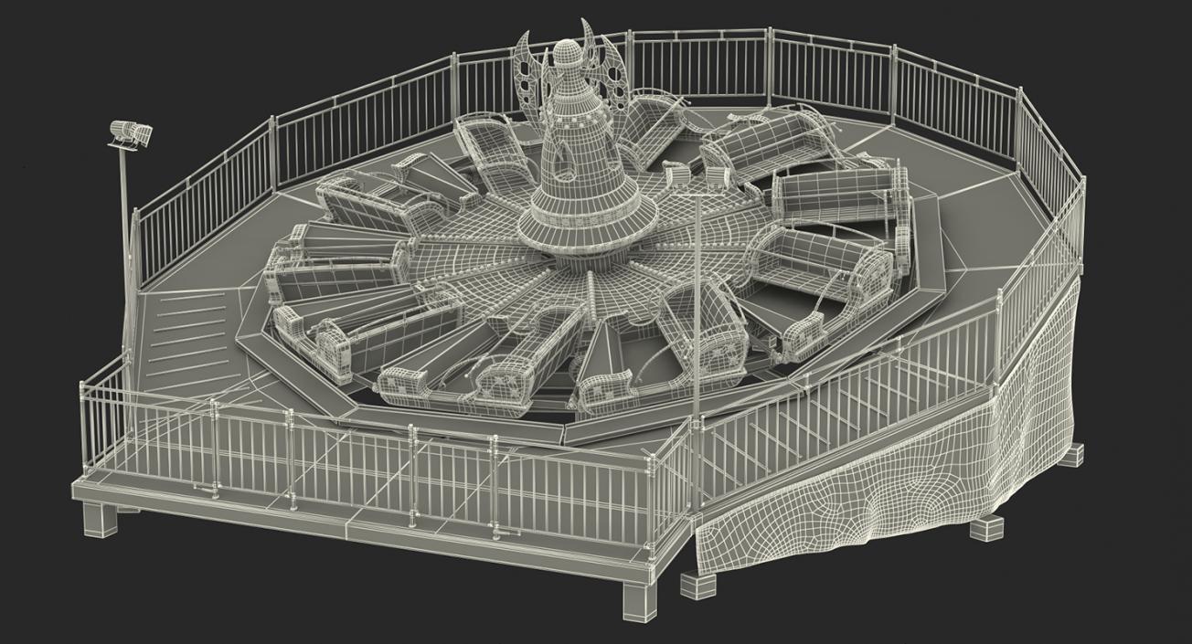 3D model Rigged Amusement Park Rides Collection 2