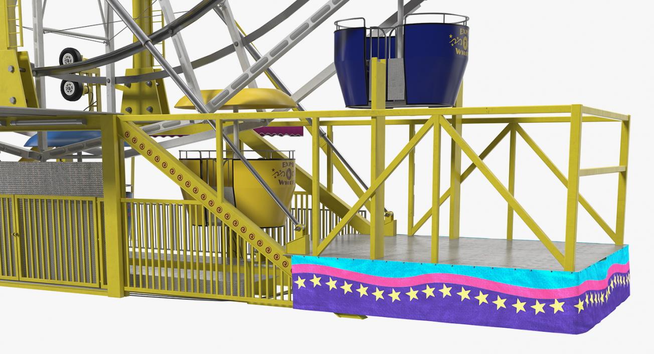 3D model Rigged Amusement Park Rides Collection 2