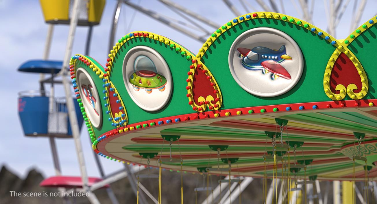 3D model Rigged Amusement Park Rides Collection 2