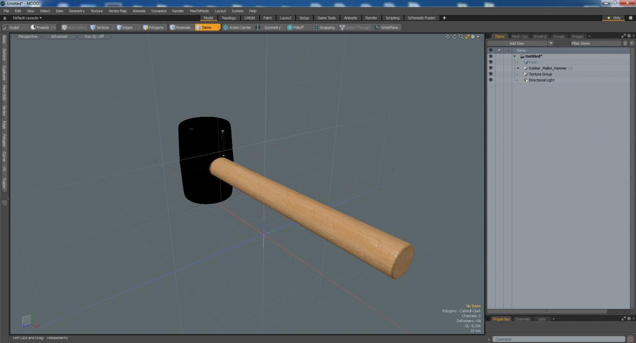 3D model Rubber Mallet Hammer