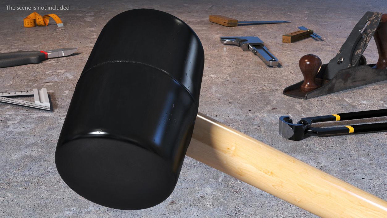 3D model Rubber Mallet Hammer