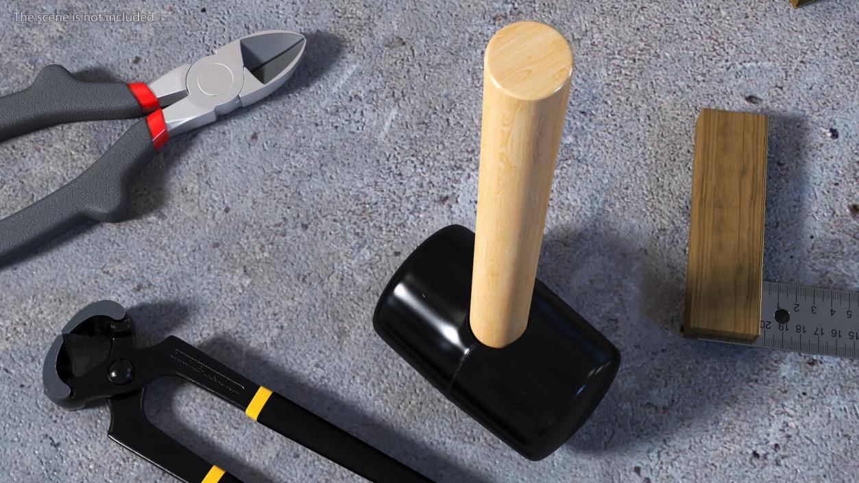 3D model Rubber Mallet Hammer