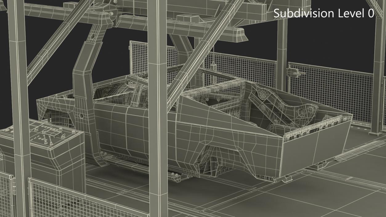 3D model Automatic Cybertruck Body Line