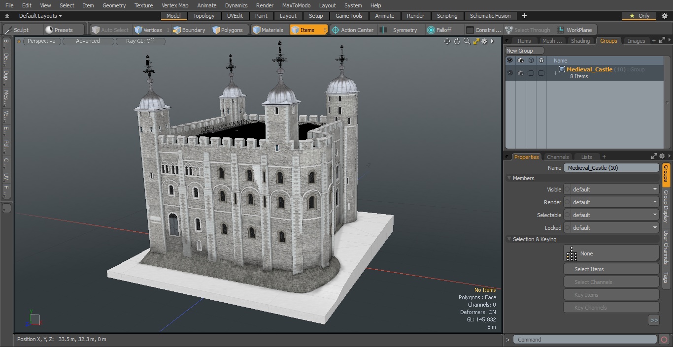 3D model Medieval Castle