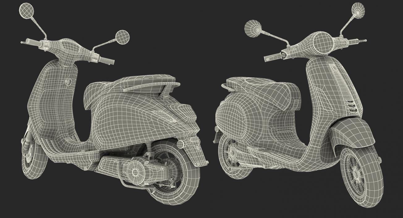 Scooter Motorcycles Rigged Collection 2 3D model