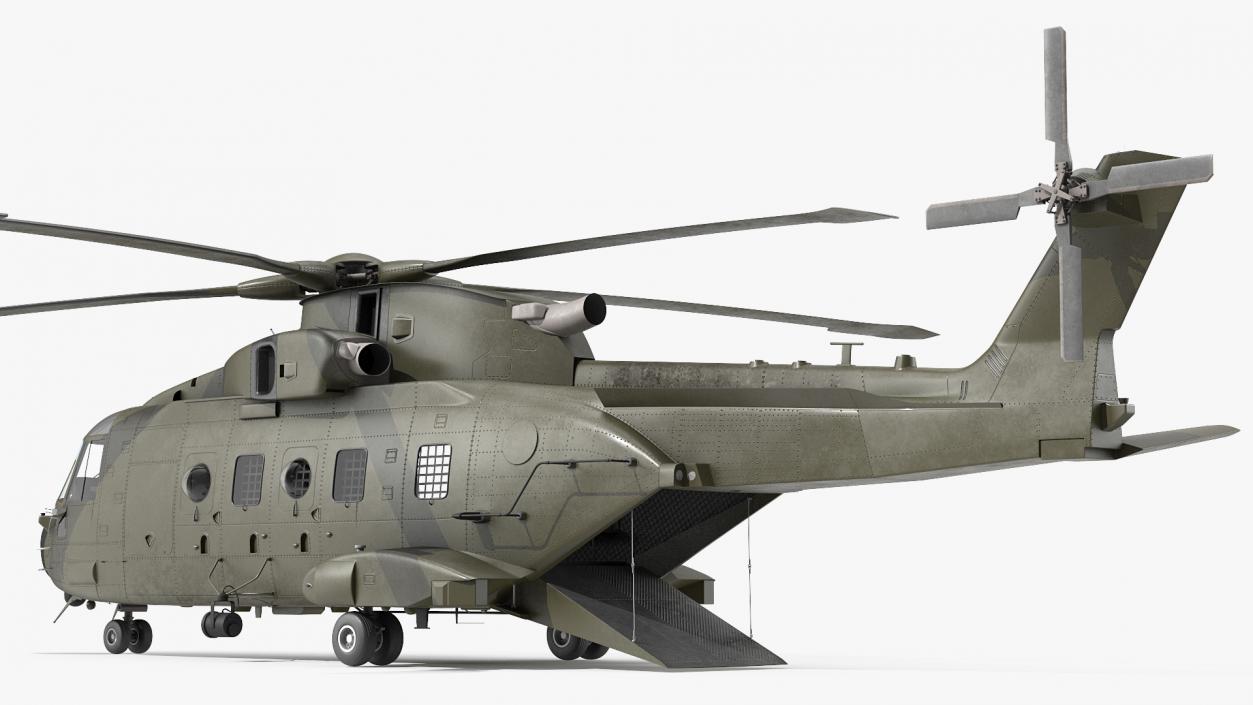 3D Medium Lift Military Helicopter