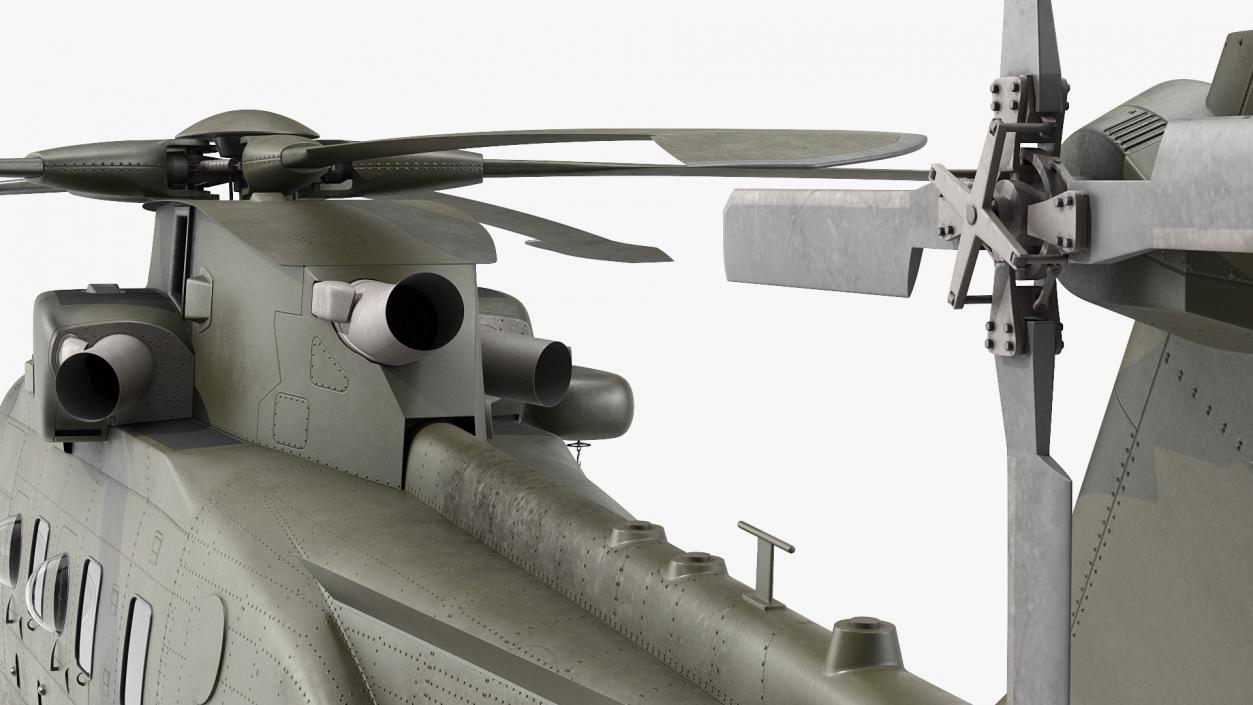 3D Medium Lift Military Helicopter