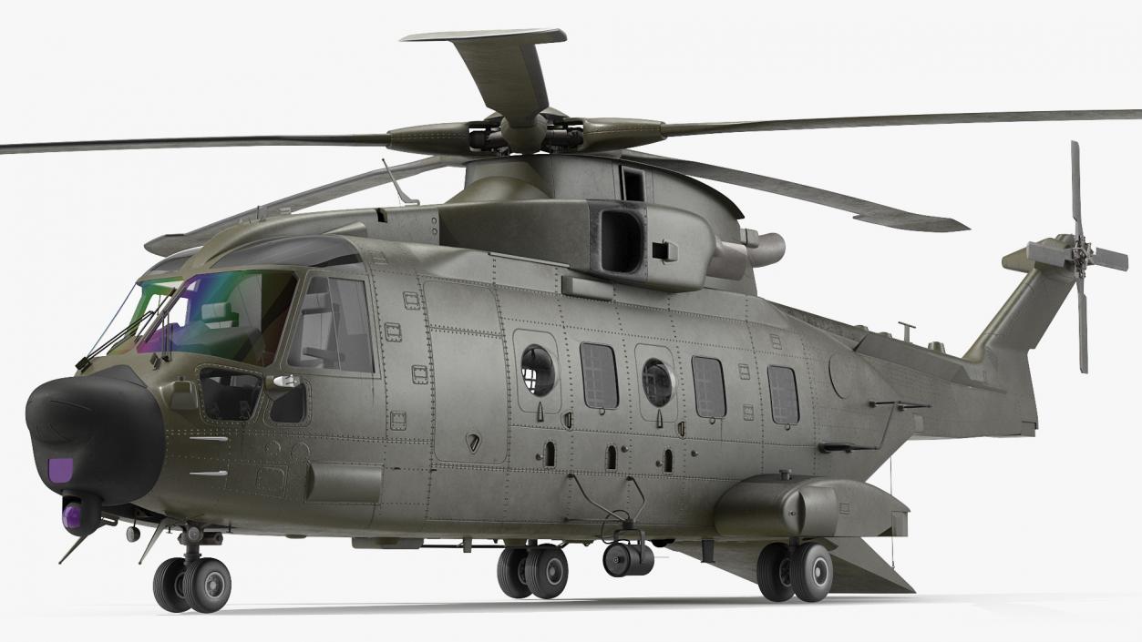 3D Medium Lift Military Helicopter