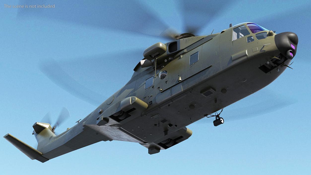 3D Medium Lift Military Helicopter