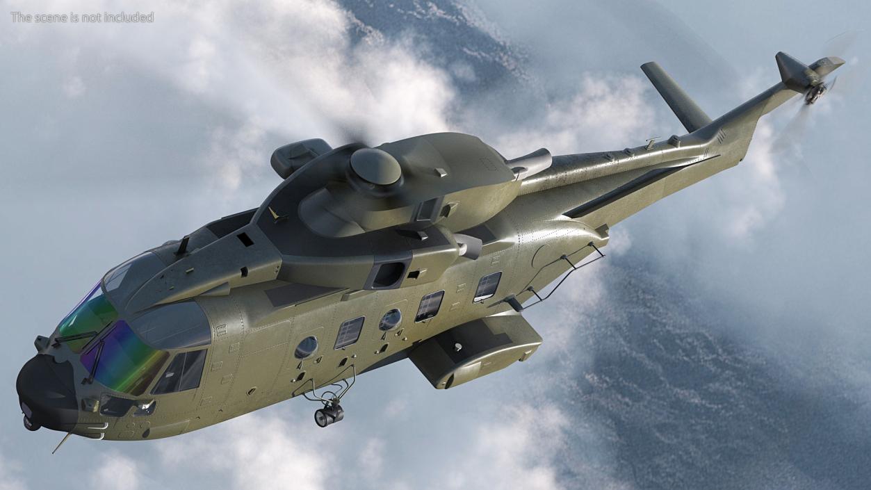 3D Medium Lift Military Helicopter