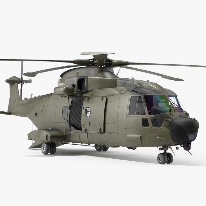 3D Medium Lift Military Helicopter